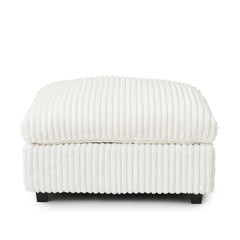 Premium Classic Cloud Sectional Couches | 3-Piece Plush Fabric Beige Secure Plush Texture Chaise Sectionals 2-seaters with 1-Ottomans