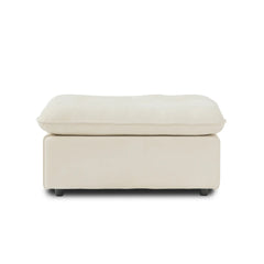 Premium Adjustable Cloud Sectional Couches | 6-Piece Velvet Beige Pet-Proof Luxury Sofa Sets 3-seaters with 3-Ottomans