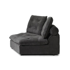 Premium Adjustable Cloud Sectional Couches | 1-Piece Velvet Grey A Cool Curved Sofa Loveseats 2-seaters
