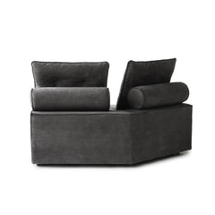 Premium Adjustable Cloud Sectional Couches | 4-Piece Velvet Grey Pet-Friendly Fabric Couch Sectionals 6-seaters