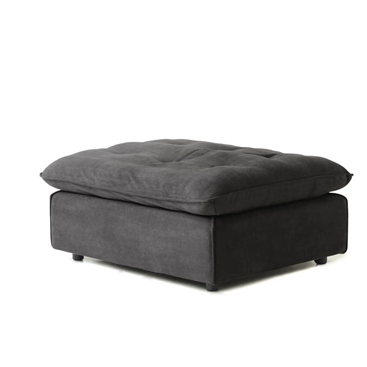 Premium Adjustable Cloud Sectional Couches | 1-Piece Velvet Grey Super Soft Cushions Ottoman