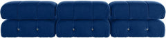 Exclusive Minimalist Modular Couches | 3-Piece Velvet Blue Modular Design Couch Sectionals 3-seaters