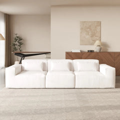 Exclusive Classic Sectional Couches | 2-Piece Corduroy Beige Sticks Together Strong Couch Sectionals 3-seaters