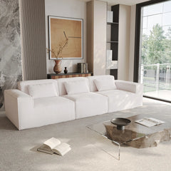 Exclusive Classic Sectional Couches | 2-Piece Corduroy Beige Sticks Together Strong Couch Sectionals 3-seaters