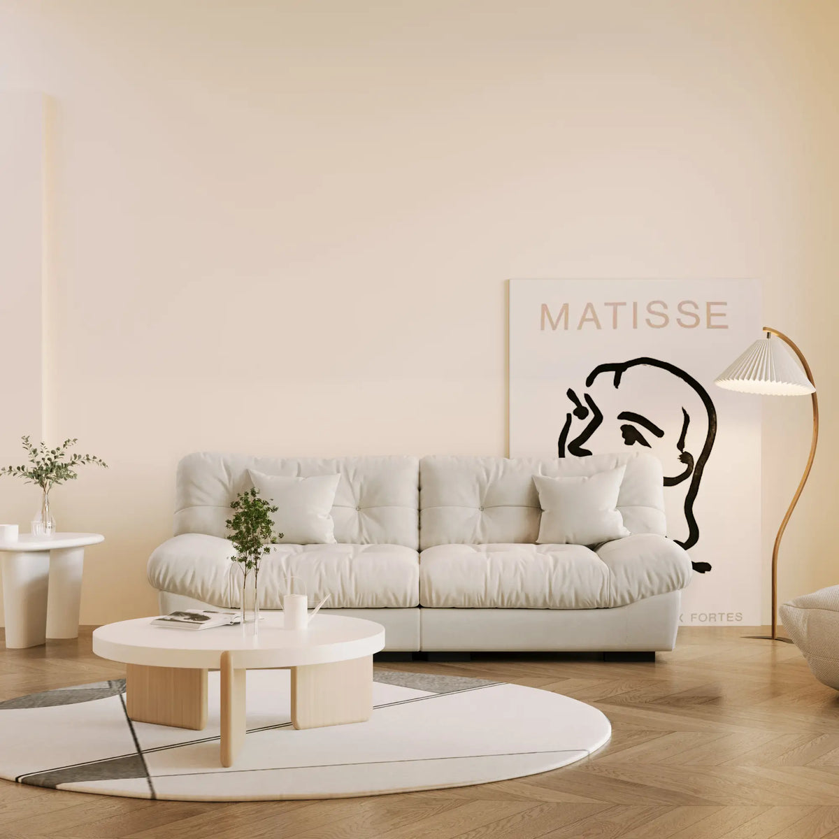 Exclusive Origin Modular Couches | 2-Piece Velvet Beige Split Combine Seating Loveseats 2-seaters
