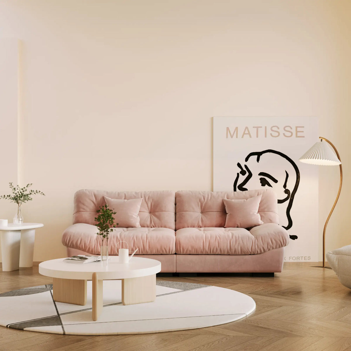 Exclusive Origin Modular Couches | 2-Piece Velvet Pink Nice To Cuddle On Loveseats 2-seaters