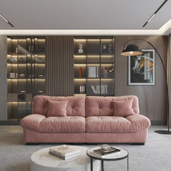 Exclusive Origin Modular Couches | 2-Piece Velvet Pink Nice To Cuddle On Loveseats 2-seaters