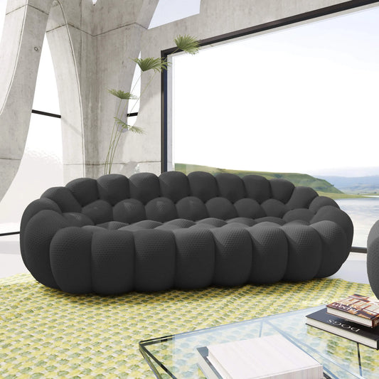 Bubble Couch Modular Sofa 3-Seater 3D-Knitted Fabric - Grey