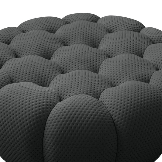Bubble Couch Modular Sofa Single Ottoman 3D-Knitted Fabric - Grey