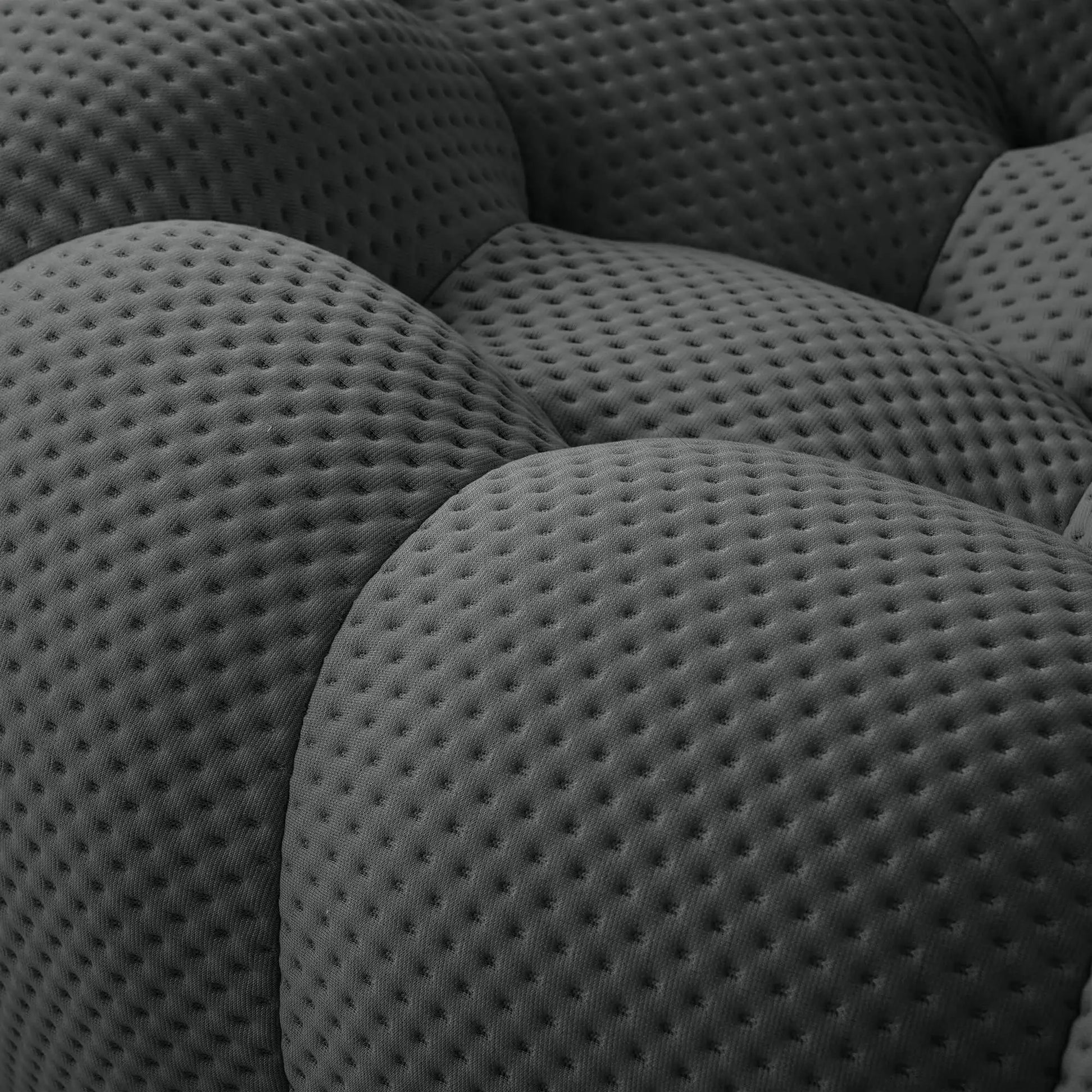Bubble Couch Modular Sofa Single Ottoman 3D-Knitted Fabric - Grey