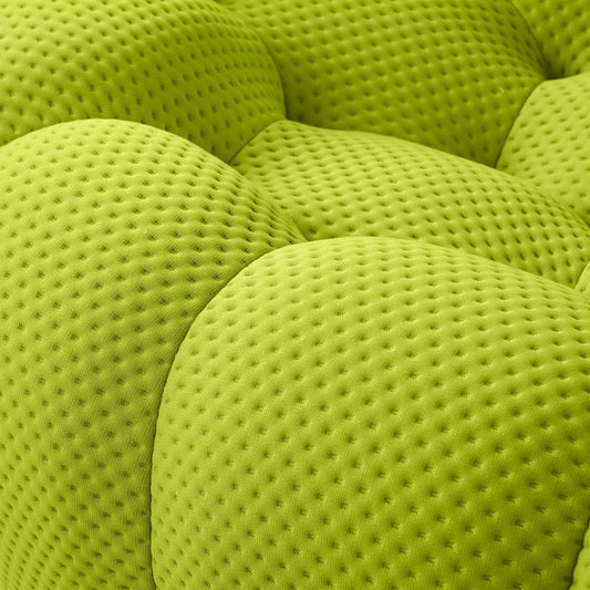 Bubble Couch Modular Sofa Single Ottoman 3D-Knitted Fabric - Lime Green