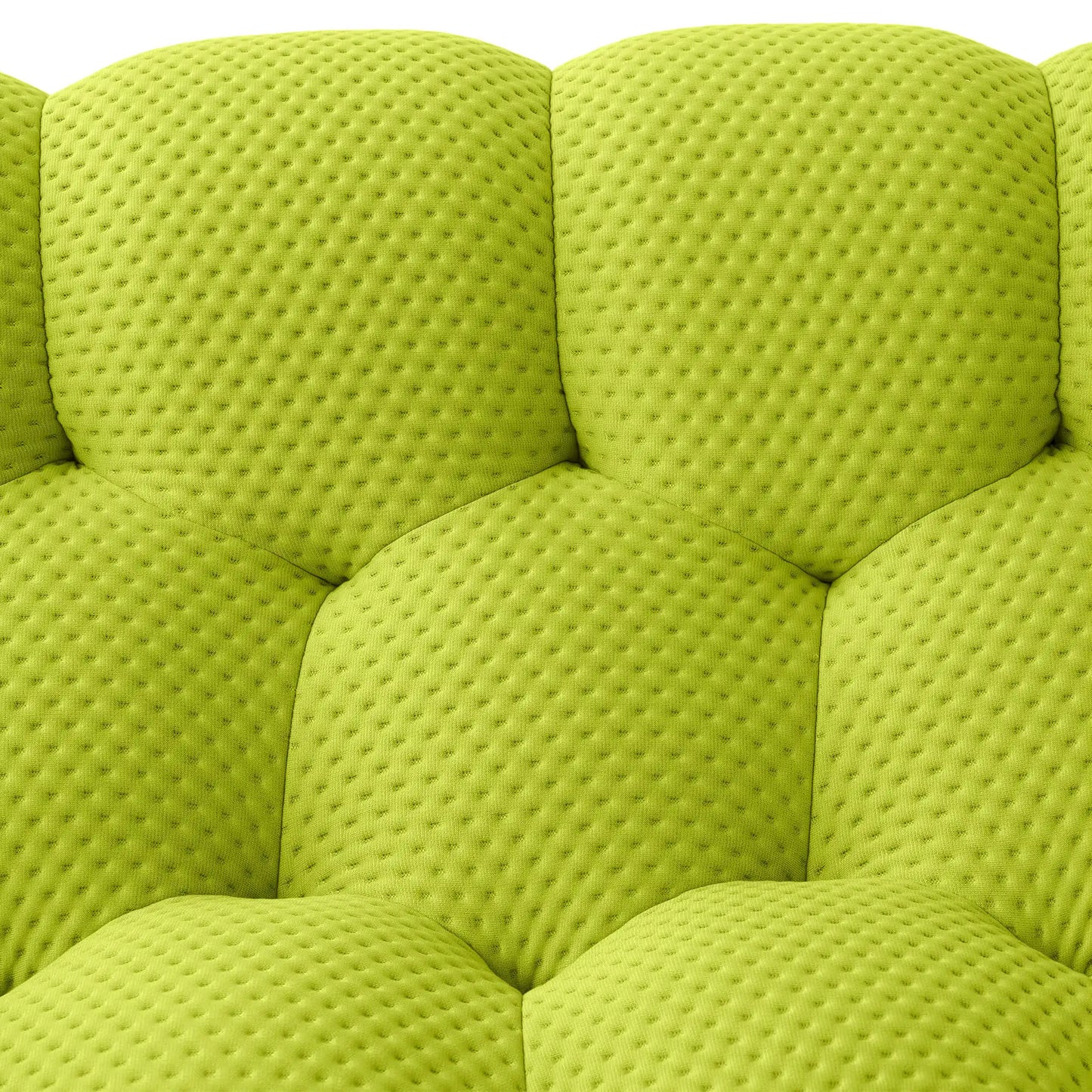Bubble Couch Modular Sofa Single Ottoman 3D-Knitted Fabric - Lime Green
