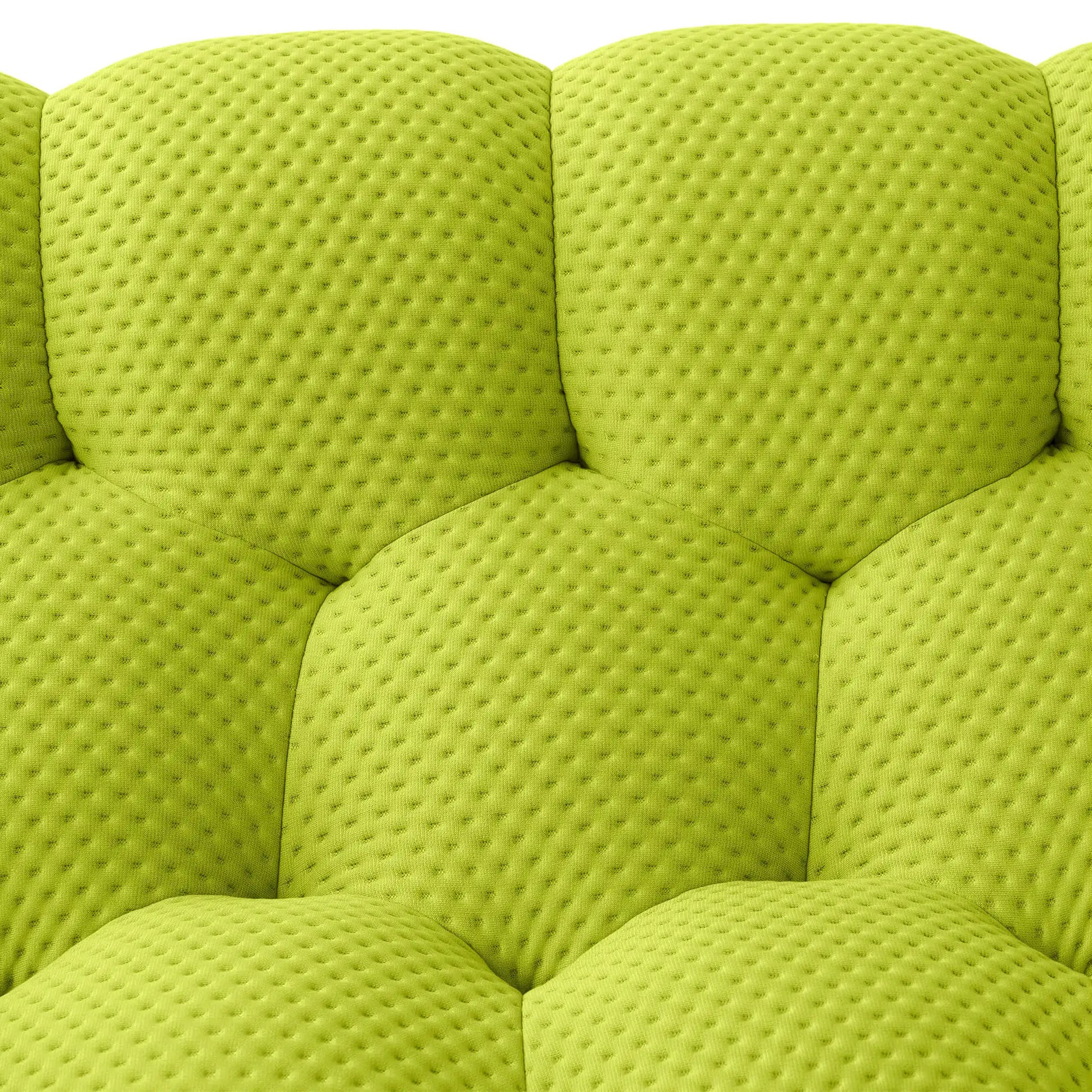 Bubble Couch Modular Sofa Single Ottoman 3D-Knitted Fabric - Lime Green