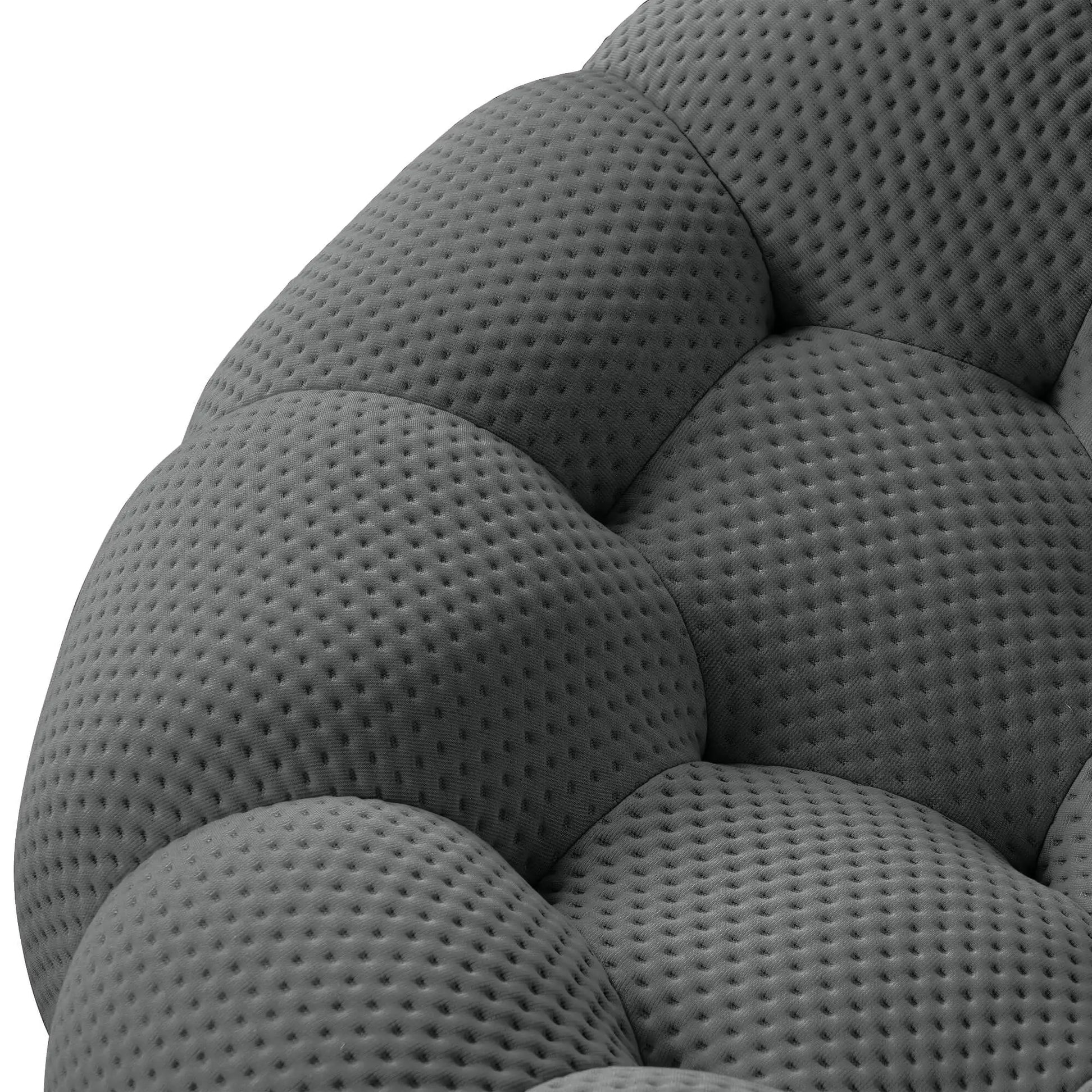 Bubble Couch Modular Sofa Single Sofa 3D-Knitted Fabric - Grey