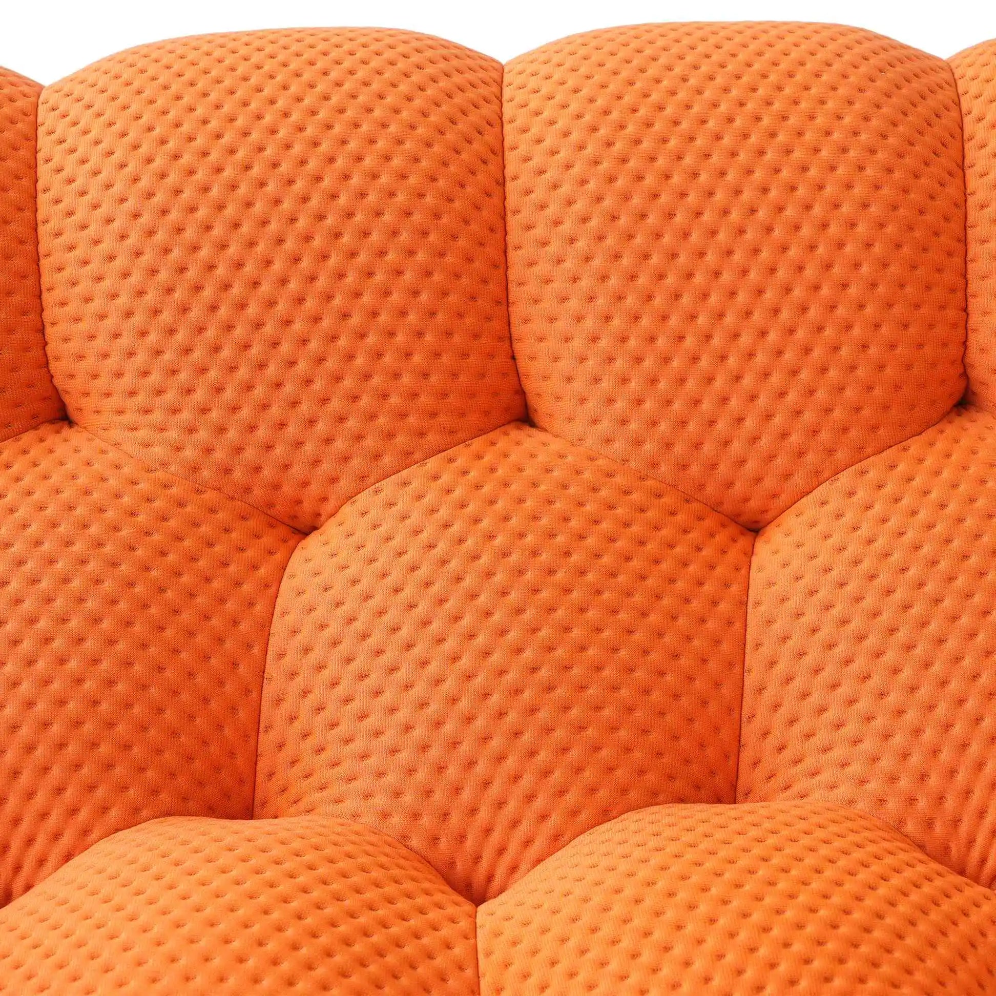 Bubble Couch Modular Sofa Single Sofa 3D-Knitted Fabric - Orange