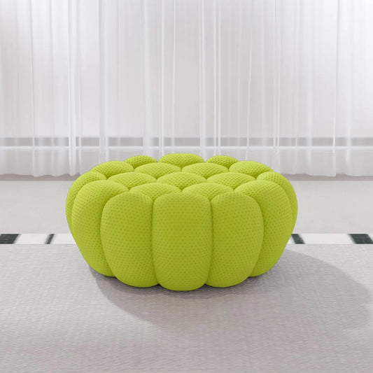 Signature Armless Boneless Couches | 1-Piece 3D-Knitted Lime Green Styles Like A Sculpture Ottoman