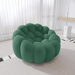 Signature Armless Boneless Couches | 1-Piece 3D-Knitted Green Breathable Fabric Single Sofa 1-seater