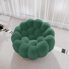 Signature Armless Boneless Couches | 1-Piece 3D-Knitted Green Breathable Fabric Single Sofa 1-seater