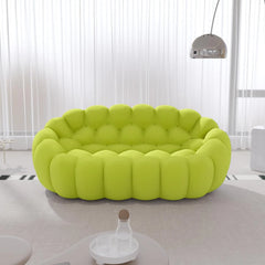Signature Armless Boneless Couches | 1-Piece 3D-Knitted Lime Green Styles Like A Sculpture Loveseats 2-seaters