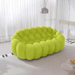 Signature Armless Boneless Couches | 1-Piece 3D-Knitted Lime Green Styles Like A Sculpture Loveseats 2-seaters