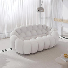 Signature Armless Boneless Couches | 1-Piece 3D-Knitted Light Grey Seamless Contours Loveseats 2-seaters