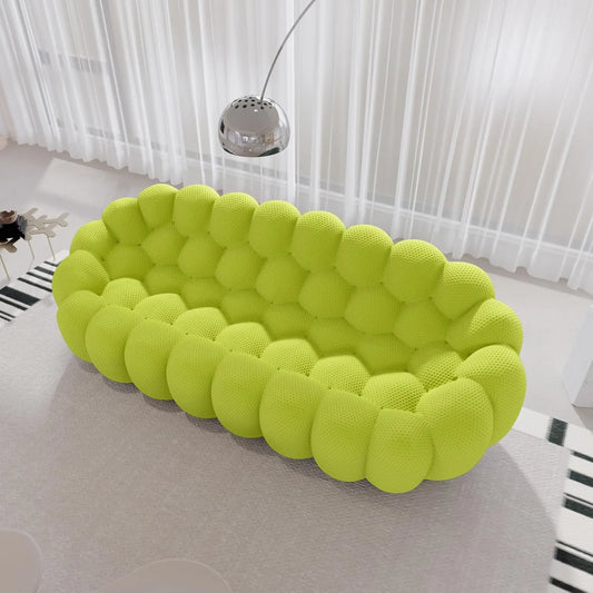 Signature Armless Boneless Couches | 1-Piece 3D-Knitted Lime Green Inspired By The Ocean Loveseats 3-seaters