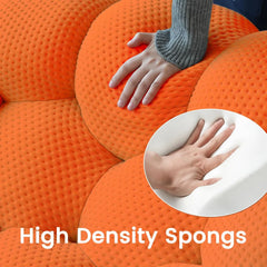 Signature Armless Boneless Couches | 1-Piece 3D-Knitted Orange Lots Of Room To Relax Loveseats 3-seaters