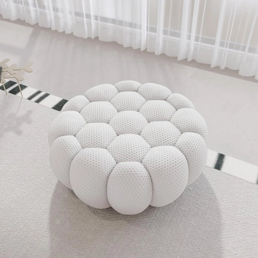 Signature Armless Boneless Couches | 1-Piece 3D-Knitted Light Grey Seamless Contours Ottoman