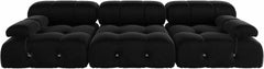 Exclusive Minimalist Modular Couches | 3-Piece Velvet Black Always In Style Couch Sectionals 3-seaters
