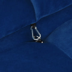 Exclusive Minimalist Modular Couches | 1-Piece Velvet Blue Deep Luxurious Seating Ottoman