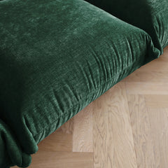 Exclusive Modern Sectional Couches | 6-Piece Chenille Green Retro Modern Fusion U-Shaped Sectionals 4-seaters with 2-Ottomans