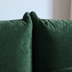 Exclusive Modern Sectional Couches | 6-Piece Chenille Green Retro Modern Fusion U-Shaped Sectionals 4-seaters with 2-Ottomans