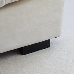 Exclusive Origin Modular Couches | 2-Piece Velvet Beige Split Combine Seating Loveseats 2-seaters