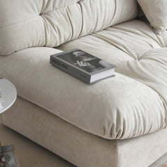 Exclusive Origin Modular Couches | 2-Piece Velvet Beige Split Combine Seating Loveseats 2-seaters
