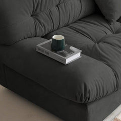 Exclusive Origin Modular Couches | 2-Piece Velvet Grey Versatile Seating Loveseats 2-seaters
