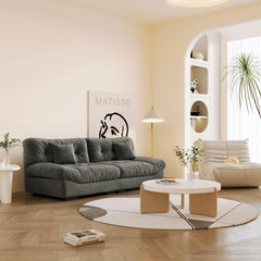 Exclusive Origin Modular Couches | 2-Piece Velvet Grey Versatile Seating Loveseats 2-seaters