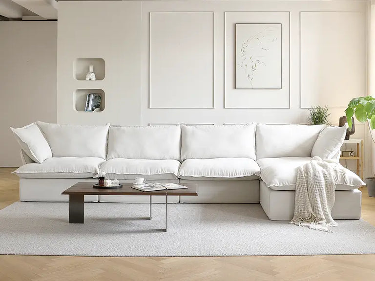 Premium Linen Cloud Sectional Couches