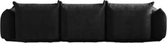 Exclusive Modern Sectional Couches | 3-Piece Chenille Black Retro-Modern Fusion Couch Sectionals 3-seaters