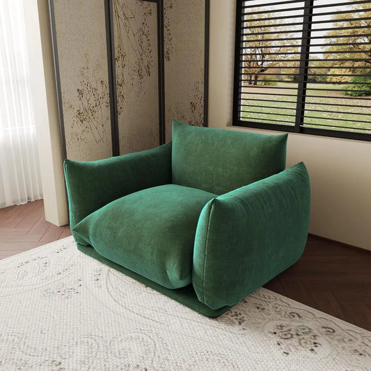 Exclusive Modern Sectional Couches | 1-Piece Chenille Green A Mix Of Old And New Single Sofa 1-seater