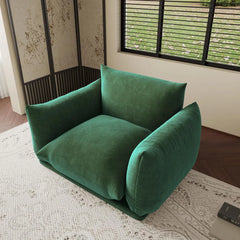 Exclusive Modern Sectional Couches | 1-Piece Chenille Green A Mix Of Old And New Single Sofa 1-seater