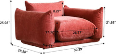 Exclusive Modern Sectional Couches | 1-Piece Chenille Orange Premium Soft Chenille Single Sofa 1-seater
