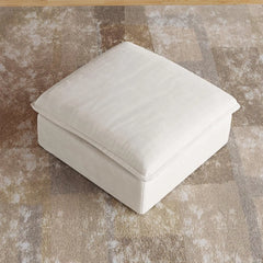 Premium Linen Cloud Sectional Couches | 3-Piece Linen Beige Neutral Silhouette Couch Sectionals 3-seaters
