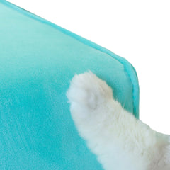 Premium Adjustable Cloud Sectional Couches | 4-Piece Velvet Tiffany Blue Pet-Proof Luxury L-Shaped Sectionals 3-seaters with 1-Ottomans