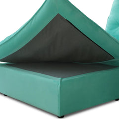 Premium Adjustable Cloud Sectional Couches | 6-Piece Velvet Tiffany Blue Pet-Proof Luxury U-Shaped Sectionals 4-seaters with 2-Ottomans