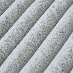 Premium Classic Cloud Sectional Couches | 1-Piece Plush Fabric Light Grey Feels Soft Like A Bunny Ottoman
