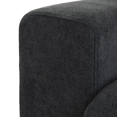 Premium Luxe Cloud Sectional Couches | 6-Piece Linen Black Durable Linen Fabric Sofa Sets 5-seaters with 1-Ottomans
