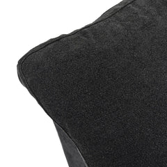 Premium Luxe Cloud Sectional Couches | 6-Piece Linen Black Durable Linen Fabric Sofa Sets 5-seaters with 1-Ottomans