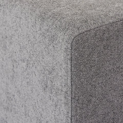 Premium Luxe Cloud Sectional Couches | 3-Piece Linen Light Grey Modular Design Chaise Sectionals 2-seaters with 1-Ottomans