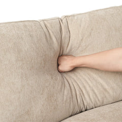 Premium Slope Cloud Sectional Couches | 4-Piece Linen Khaki Totally Washable Covers Couch Sectionals 4-seaters