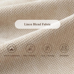 Premium Slope Cloud Sectional Couches | 4-Piece Linen Khaki Totally Washable Covers Couch Sectionals 4-seaters